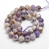 Natural Gemstone Amethyst Round Beads Strands X-G-O021-12mm-13-1
