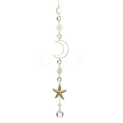 Glass Hanging Suncatchers HJEW-JM04564-1