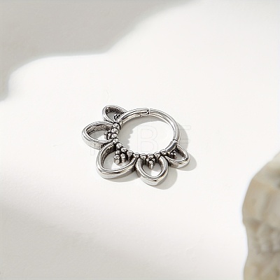 Gothic 316 Surgical Stainless Steel Flower Hoop Nose Rings for Men and Women Party Jewelry VU7400-1