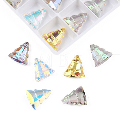 120Pcs Electroplated Transparent Glass Charms EGLA-N006-072-1