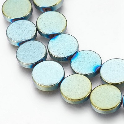 Electroplated Non-magnetic Synthetic Hematite Beads Strands G-P392-S02-1