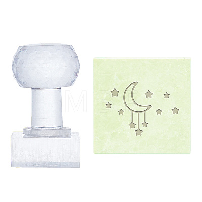 Clear Acrylic Soap Stamps DIY-WH0446-007-1