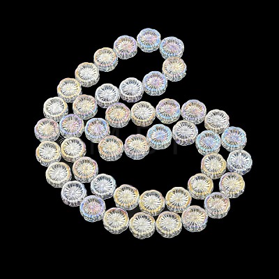 AB Color Plated Electroplate Glass Transparent Beads Strands EGLA-G037-10A-AB02-1