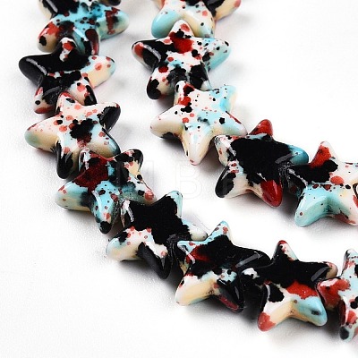 Spray Painted Synthetic Turquoise Beads Strands UNKW-T001-11K-03-1