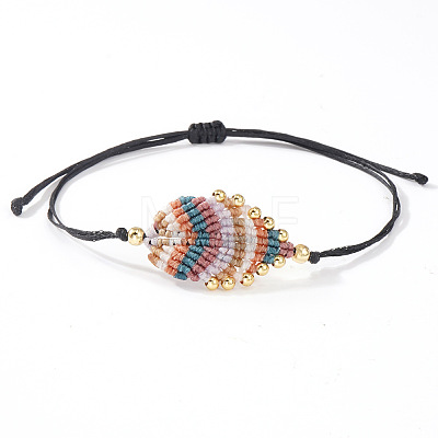 Adjustable Fibre Cord Braided Bracelets FW7700-3-1