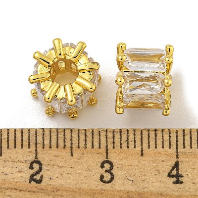 Rack Plating Brass Micro Pave Cubic Zirconia Charms KK-C074-12G-1