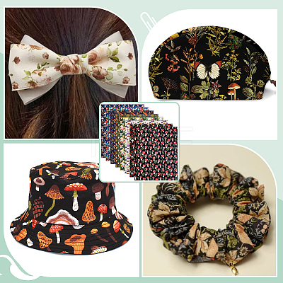 8Pcs 2 Styles Cotton Fabric DIY-PH0036-29A-1