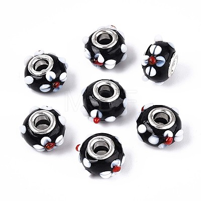 Handmade Lampwork European Beads LAMP-Q029-03K-1