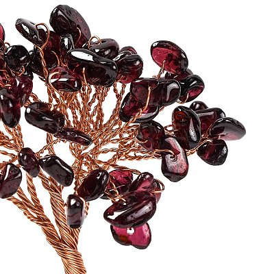 Natural Garnet Chips Tree Decorations DJEW-M012-02N-1