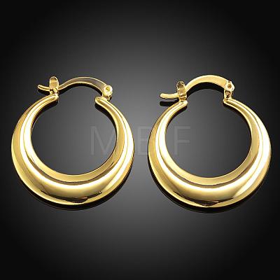 Fabulous Ring Brass Hoop Earrings EJEW-BB07529-G-1