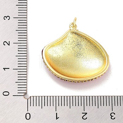 Real 18K Gold Plated Rack Plating Brass Enamel Pendants KK-M293-32G-04-1