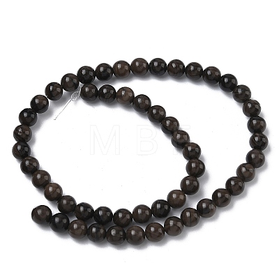 Natural Wood Lace Stone Wooden Jasper Beads Strands G-K365-F03-6mm-1