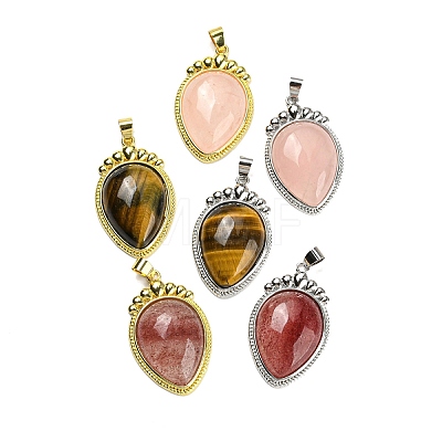 Natural Mixed Gemstone Pendants G-F760-02A-1