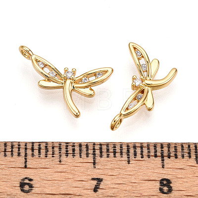 Brass Micro Pave Cubic Zirconia Charms KK-N261-74G-1