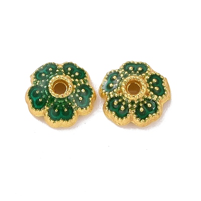Alloy Enamel Bead Caps ENAM-D027-01A-04G-1