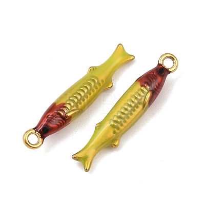 304 Stainless Steel Enamel Pendants STAS-C150-01B-1