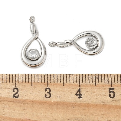 304 Stainless Steel Pendants STAS-R005-08P-05-1