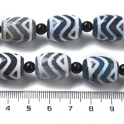 Tibetan Style dZi Beads Strands G-NH0037-C01-02-1