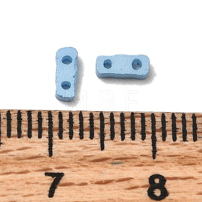 2-Hole Baking Paint Glass Seed Beads SEED-S023-17A-10-1