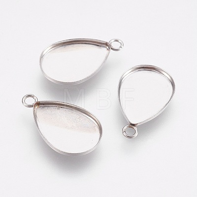 Tarnish Resistant 304 Stainless Steel Pendant Cabochon Settings LS-STAS-F167-23P-1