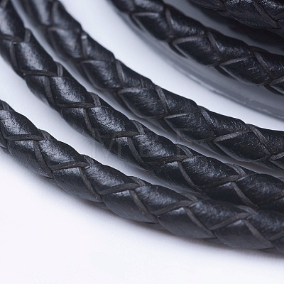 Round Braided Leather Cord WL-G002-01A-1