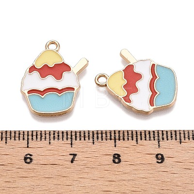 Rack Plating Alloy Enamel Pendants ENAM-N056-347B-1