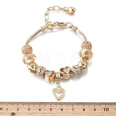 Alloy European Beads Charm Bracelets BJEW-F495-09G-1