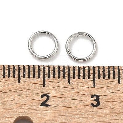 Tarnish Resistant 304 Stainless Steel Open Jump Rings STAS-Q186-02-6x0.8mm-1