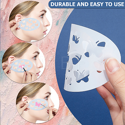 24Pcs 24 Styles Plastic Hollow Out Face Drawing Painting Stencils Templates DIY-WH0349-169-1