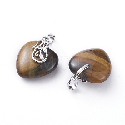 Natural Tiger Eye Pendants G-G807-C03-1