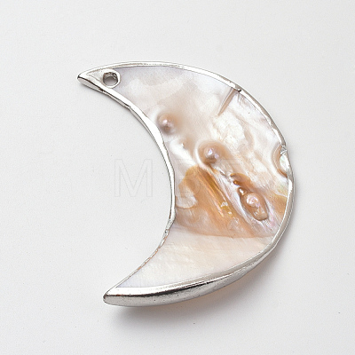 Plated Freshwater Shell Big Pendants SHEL-S269-16-1