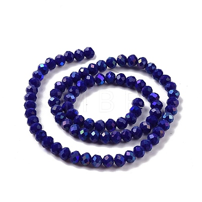 Electroplate Opaque Solid Color Glass Beads Strands EGLA-A034-P2mm-L12-1