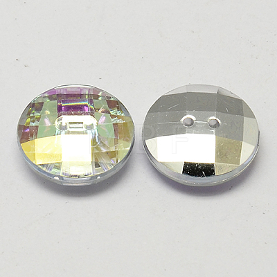 Taiwan Acrylic Rhinestone Buttons BUTT-F022-13mm-14-1