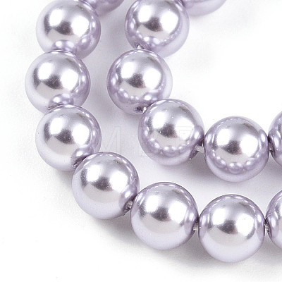 Baking Painted Pearlized Glass Pearl Bead Strands HY-N002-5mm-A04-1