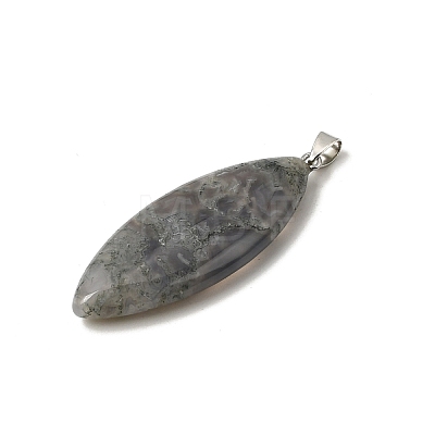 Natural Moss Agate Big Pendants G-F820-06E-1