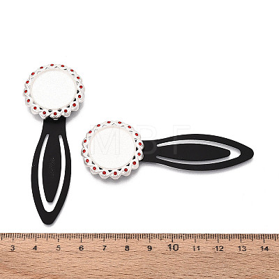 Alloy & Iron Bookmark Cabochon Settings PALLOY-N184-08S-1