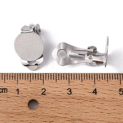 Brass Clip-on Earring Findings X-KK-H166-N-1
