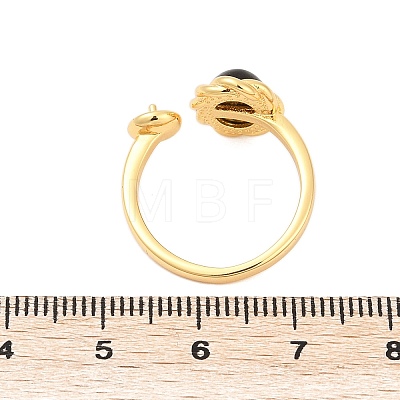 Brass Cuff Rings for Women KK-P302-22A-G-1