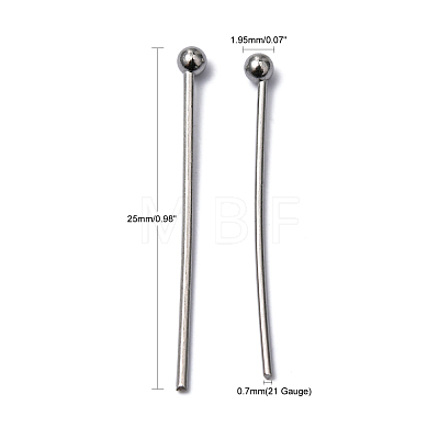 304 Stainless Steel Ball Head pins STAS-M010-25mm-01-1