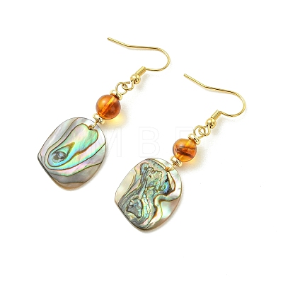 Natural Paua Shell Dangle Earrings EJEW-JE07429-01-1