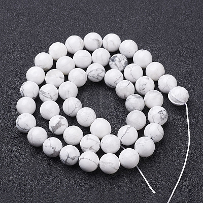 Natural Howlite Bead Strands G-G735-66-10mm-1