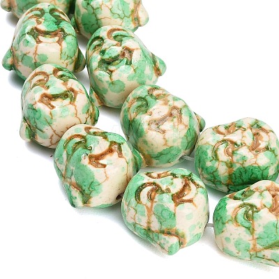 Buddhist Dyed Synthetic Turquoise Beads Strands GG-CBAAE19-01-1