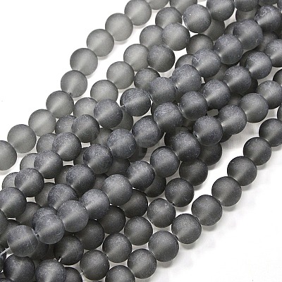 Baking Paint Transparent Glass Bead Strands GLAA-S031-12mm-12-1