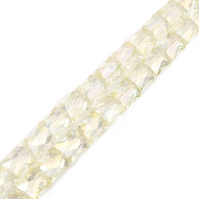 AB Color Plated Transparent Glass Beads Strands EGLA-P051-06A-A08-1