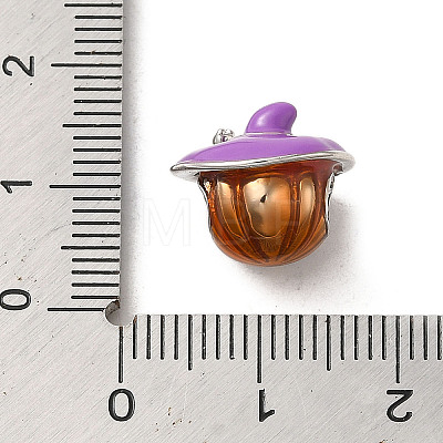 Halloween Brass Enamel European Beads LS-KK-A203-04B-P-1