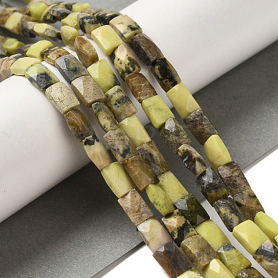 Natural Yellow Turquoise(Jasper) Beads Strands G-B078-J01-01-1