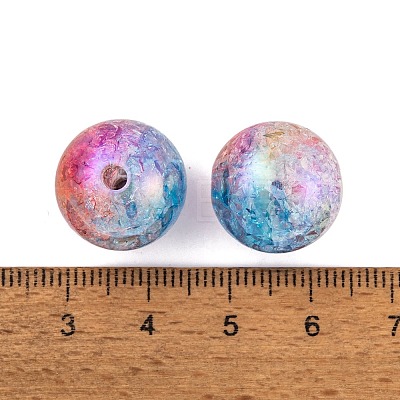 UV Plating Rainbow Iridescent Two Tone Acrylic Beads PACR-C009-04M-1