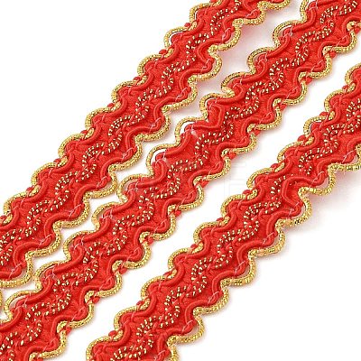 12M Metallic Polyester Braided Lace Trim Ribbons OCOR-WH0060-73C-1