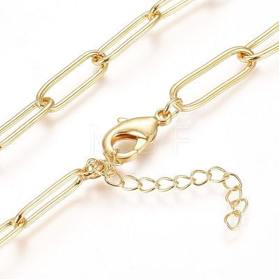 Unisex Brass Cable Chains Necklaces CHC-D025-02G-1