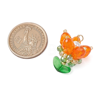 Transparent Glass Pendants PALLOY-MZ00722-02-1